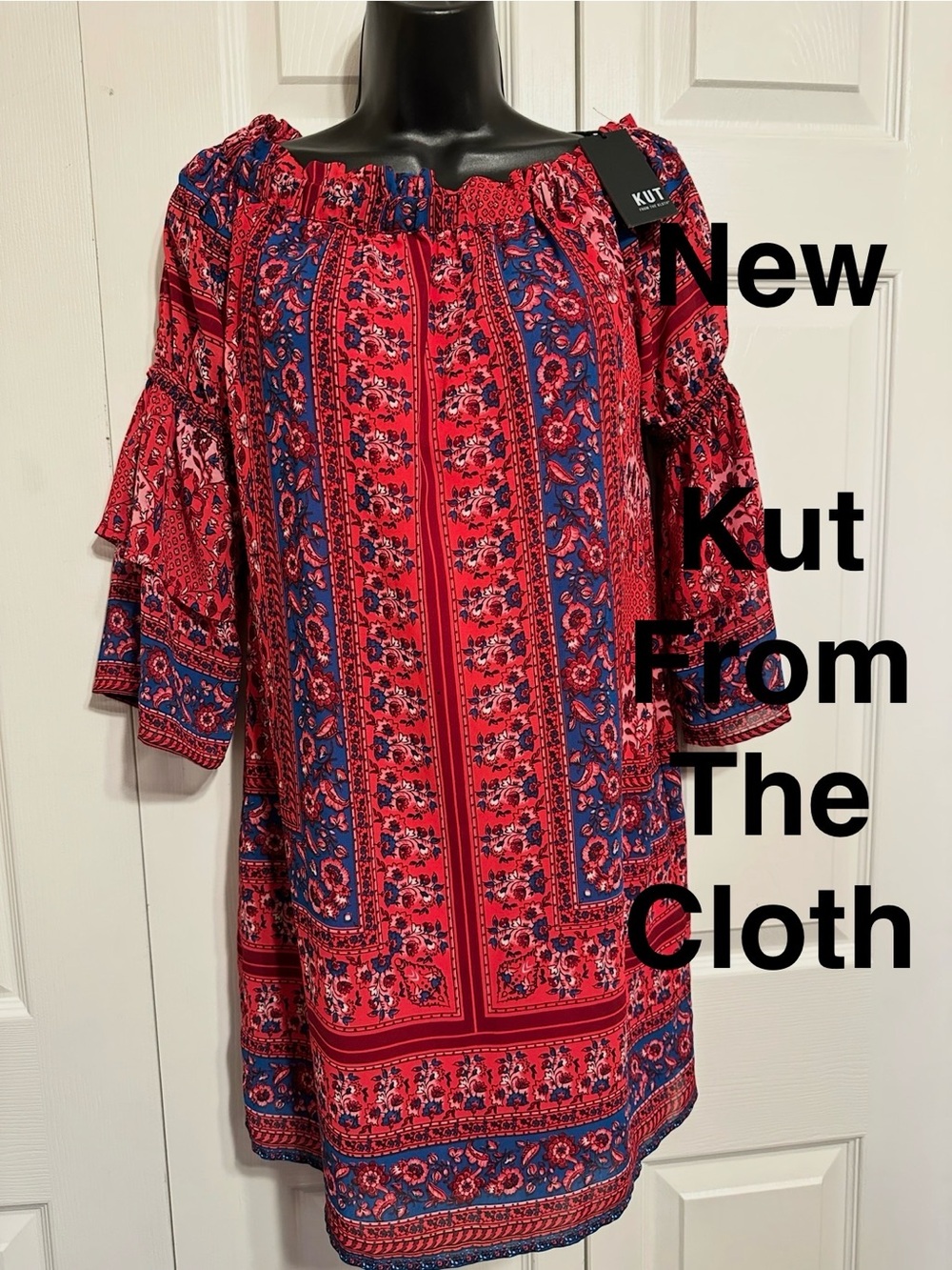 Kut From The Kloth | NWT | Lined Print 3/4 Sleeve Dress- Women’s Small